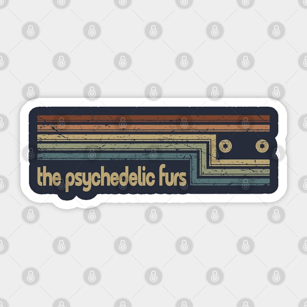 The Psychedelic Furs Cassette Stripes Sticker by casetifymask